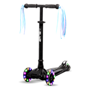 I-GLIDE 3 Wheel Scooter Combo Pack with Ribbons (Black)