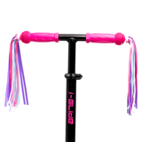 I-GLIDE 3 Wheel Scooter Combo Pack with Ribbons (Black/Pink)