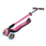 Globber Elite Deluxe 3-Wheel Kids Scooter with Lights | Deep Pink