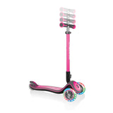 Globber Elite Deluxe 3-Wheel Kids Scooter with Lights | Deep Pink