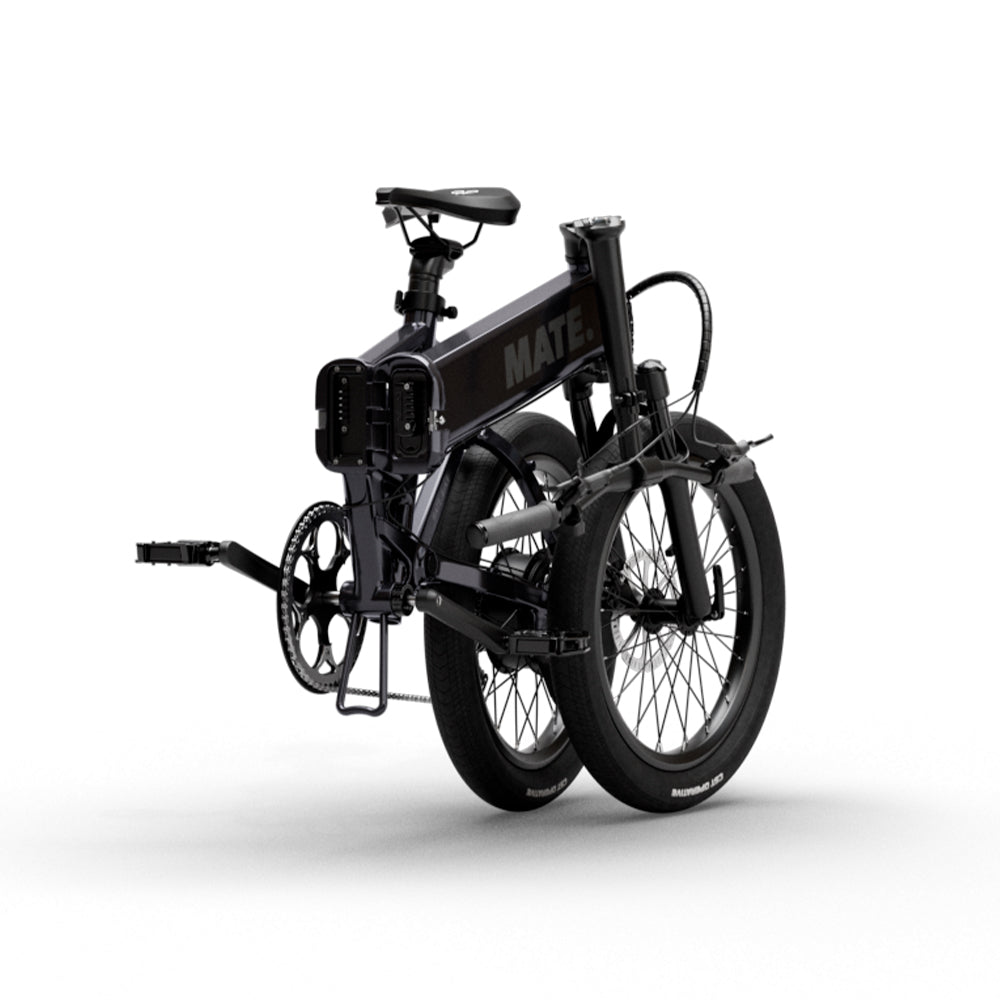 mate x 250w subdued black elektrofahrrad MATE Fusion Folding Electric Bike, Subdued Black