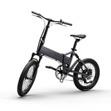 MATE Fusion Folding Electric Bike Subdued Black Front Side Left - SCOOTER HUT