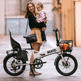 MATE Go+ Folding Electric Bike Lifestyle Cloud - SCOOTER HUT