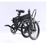 MATE Icon Folding Electric Bike Subdued Black Folded - SCOOTER HUT