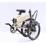 MATE Icon Folding Electric Bike Ivory Moon Folded - SCOOTER HUT