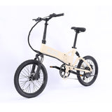 MATE Icon Folding Electric Bike Ivory Moon Front Side Left - SCOOTER HUT
