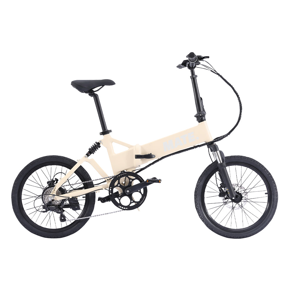 MATE Icon Folding Electric Bike Ivory Moon Side Right - SCOOTER HUT