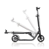 Globber ONE L 205 DELUXE Commuter Scooter | Titanium/Charcoal Grey