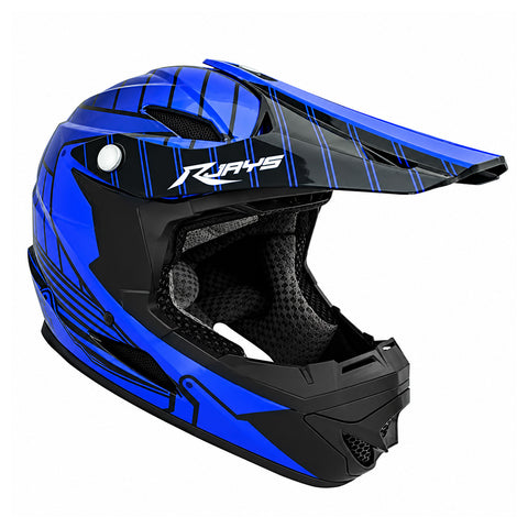RJAYS MACH 6 HELMET BLUE BLACK - SCOOTER HUT