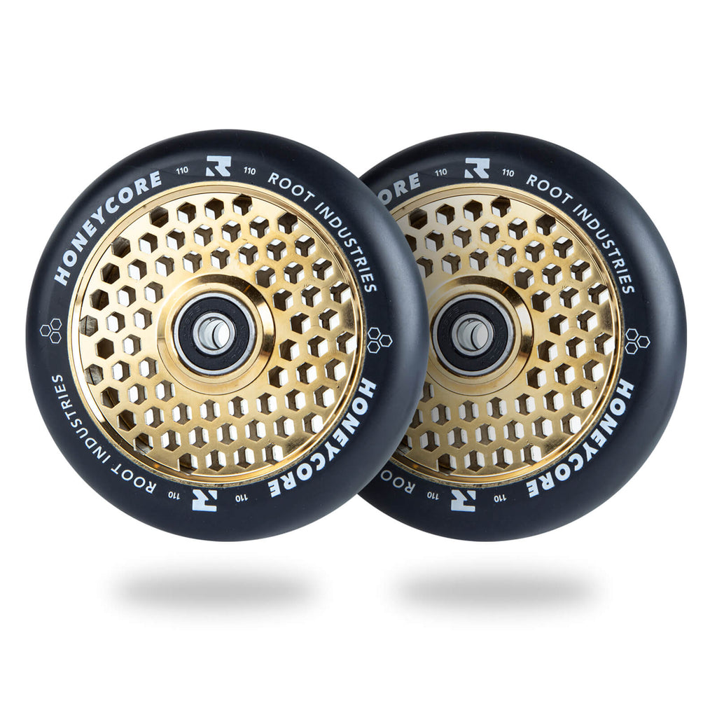 HoneyCore Wheels | 24mm x 110mm | Black/Gold