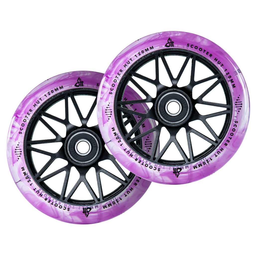 DNA Scooter Wheels | 24mm x 120mm | Clear Purple Marble/Black