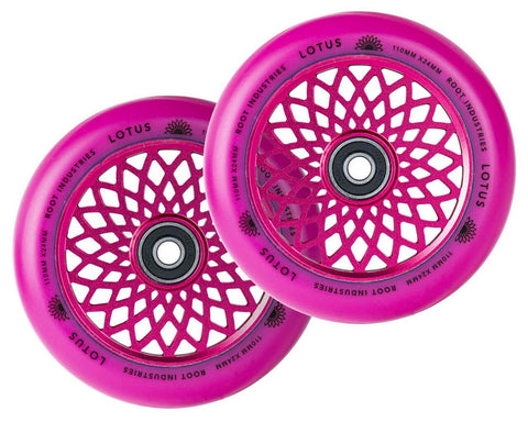 Lotus Radiant Scooter Wheels | 24mm x 110mm | Pink/Pink - Scooter Hut