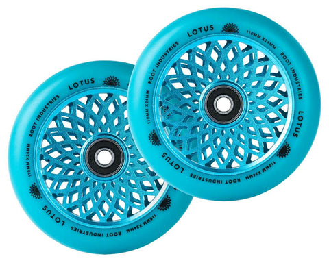 Lotus Radiant Wheels | 24mm x 110mm | Blue/Blue - Scooter Hut