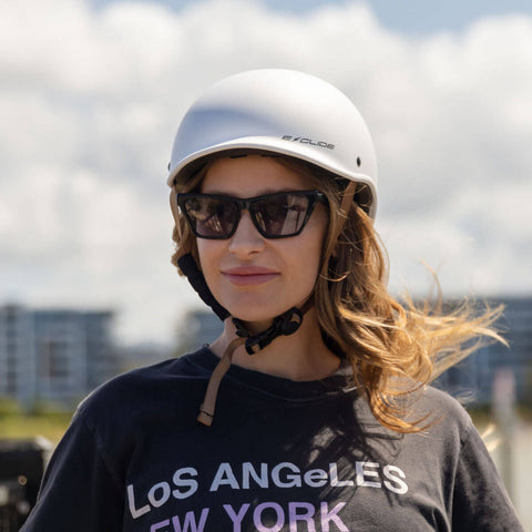 E-Glide Urban Electric Scooter Helmet | Off White