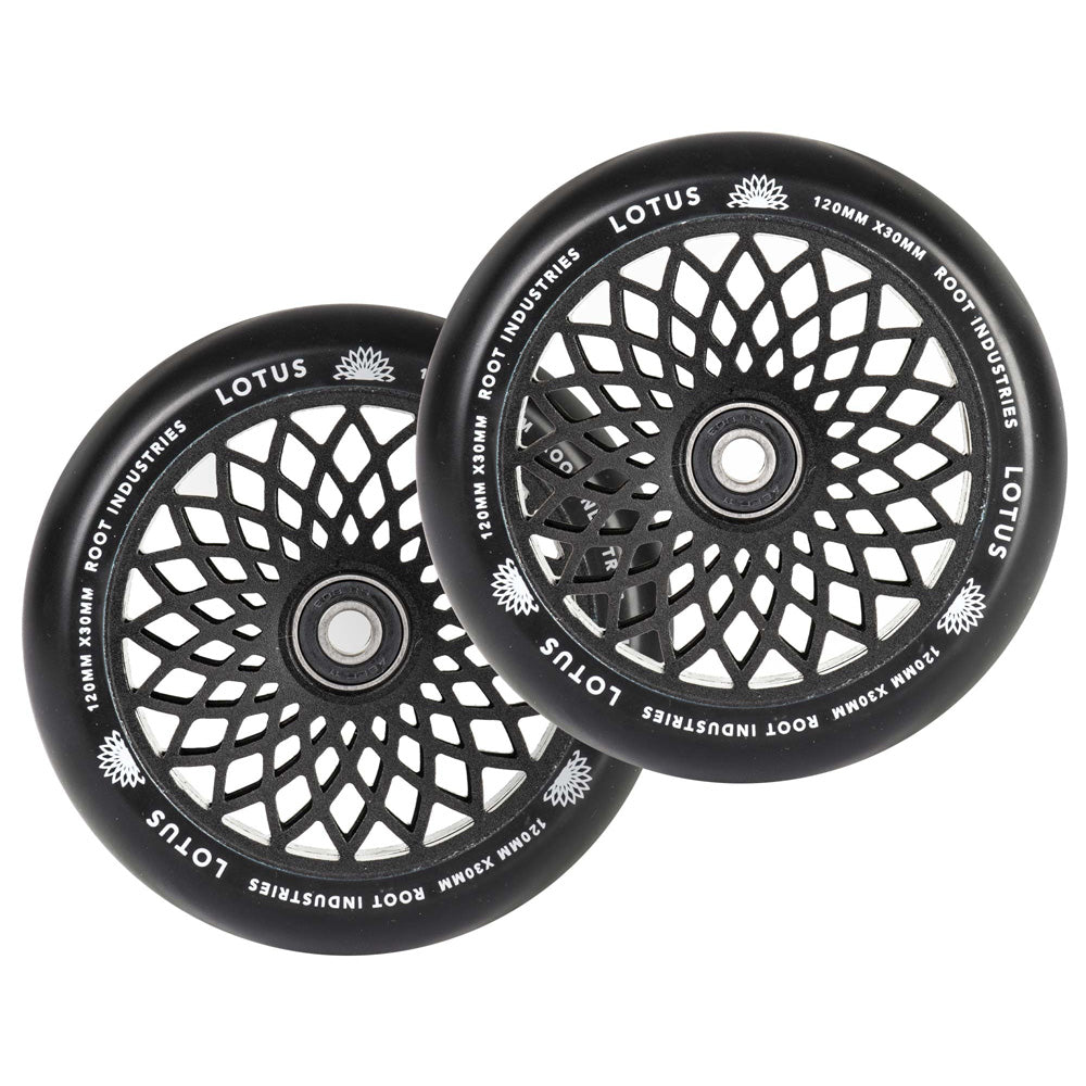 Wheels 120mm | Lotus | Black (30mm Wide)