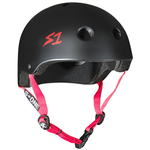 Lifer Certified Helmet | Black Matte w/ Red Straps